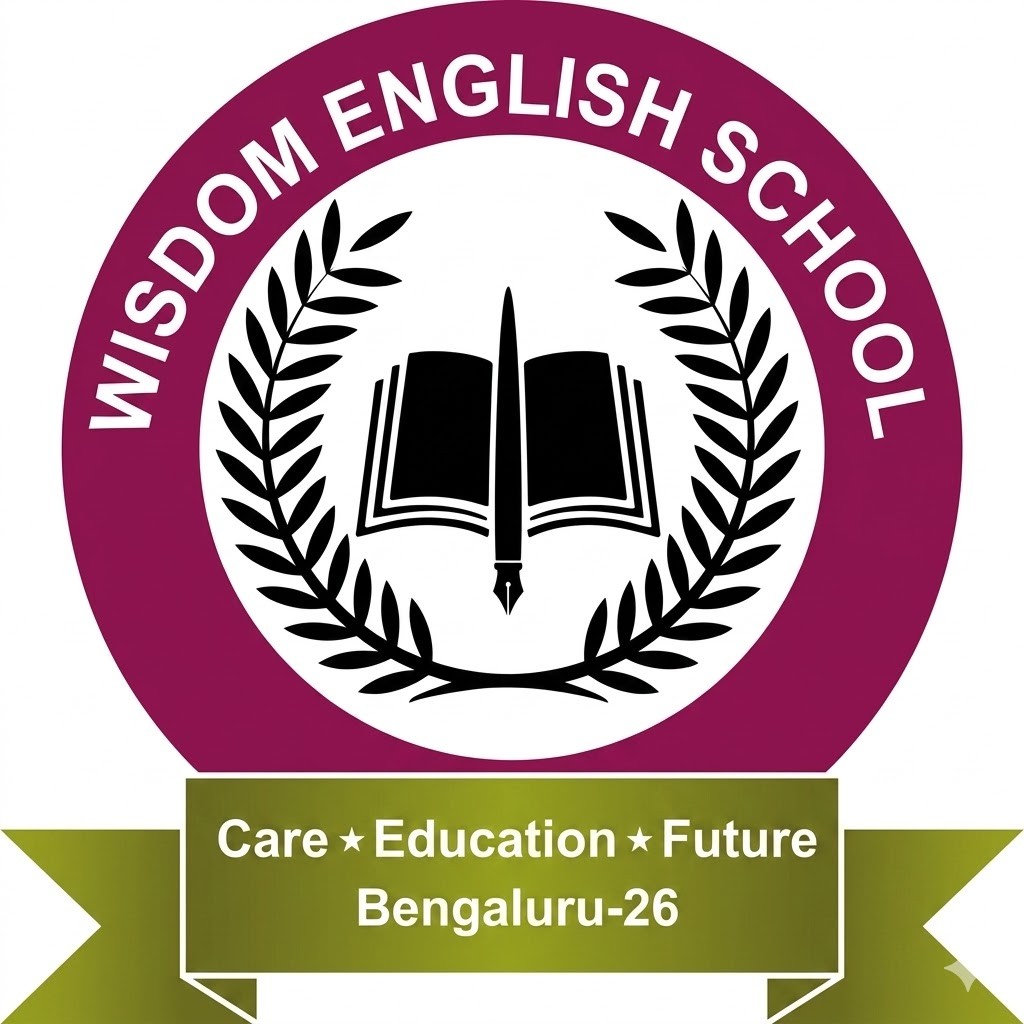 Wisdom English School logo