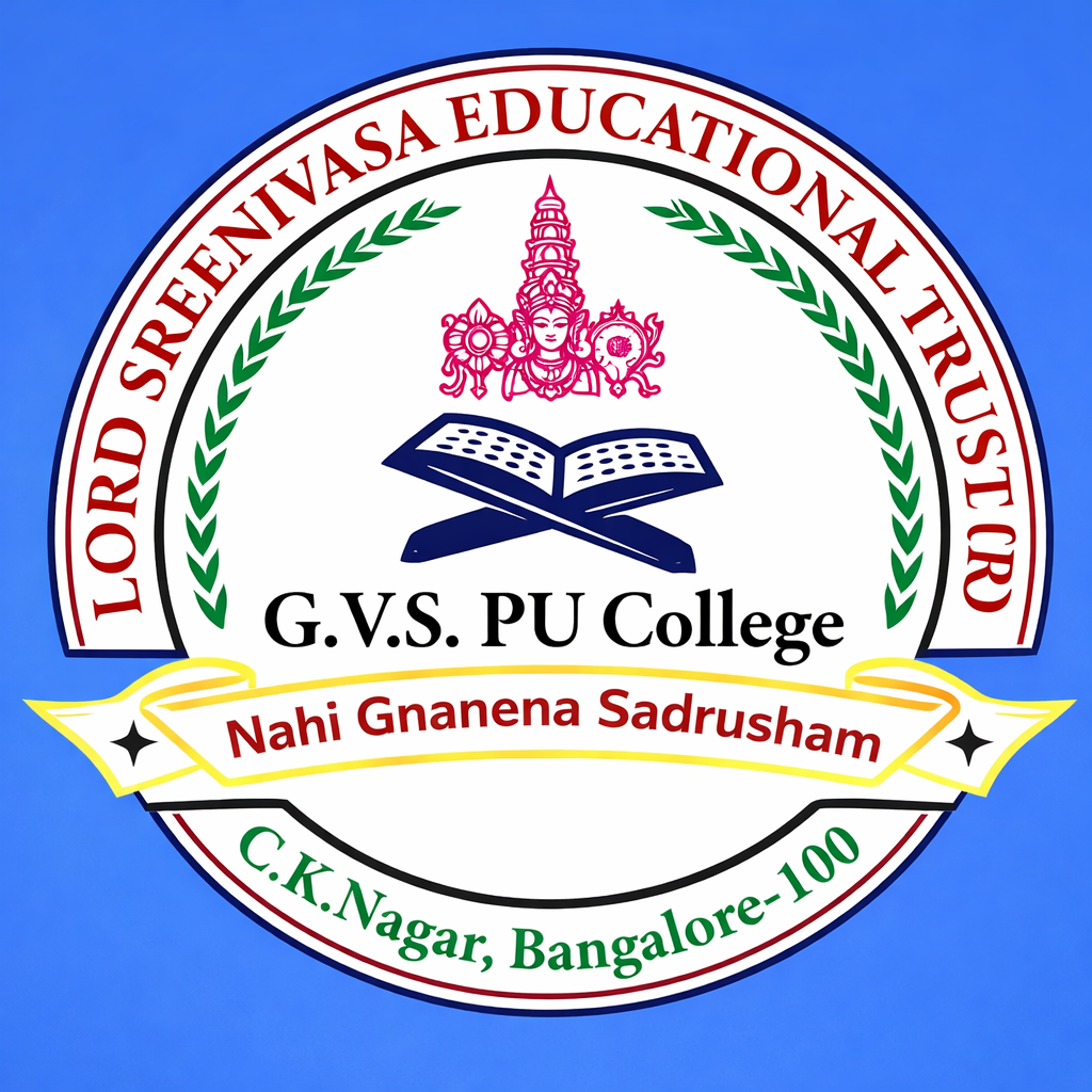 GVS English School & PU College logo