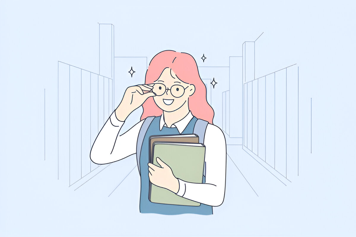 Girl in school