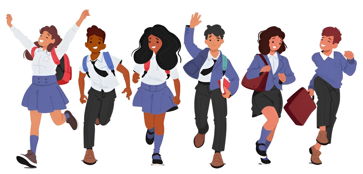 Happy students