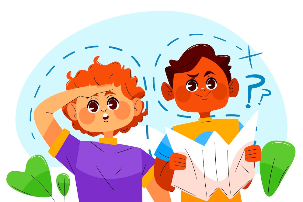 2 children trying to solve a problem