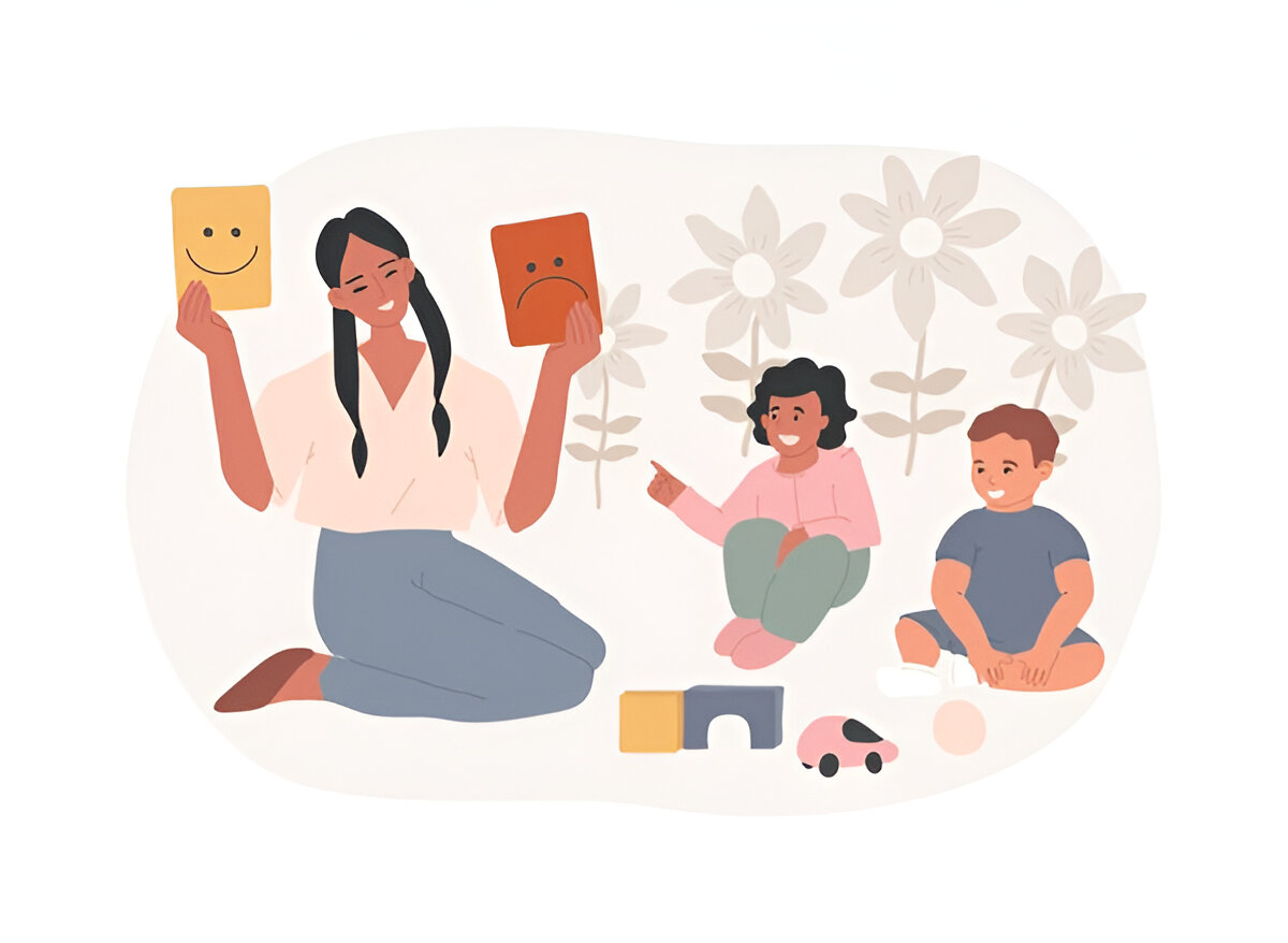 Teacher implementing socio-emotional development for students