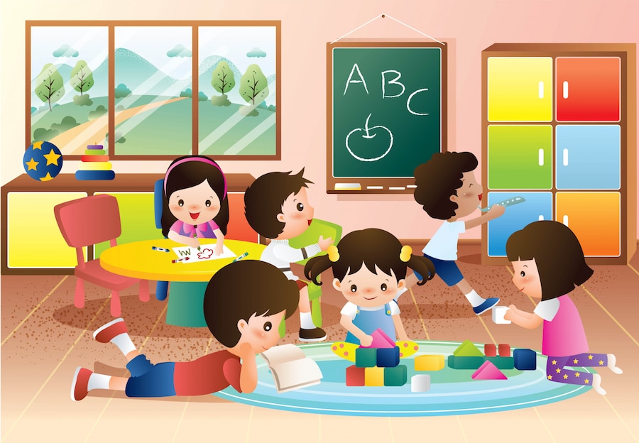 Toddlers in a classroom: Components of toddler education
